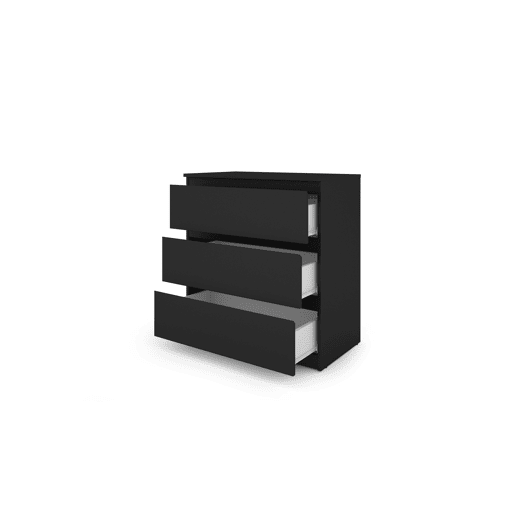 Cómoda OSLO com 3 gavetas preto