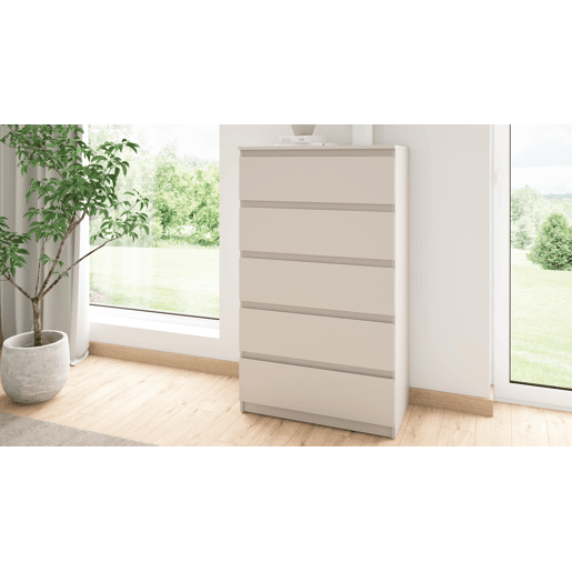 Sinfonier OSLO 75cm com 5 gavetas bege Sinfonier OSLO 75cm com 5 gavetas bege