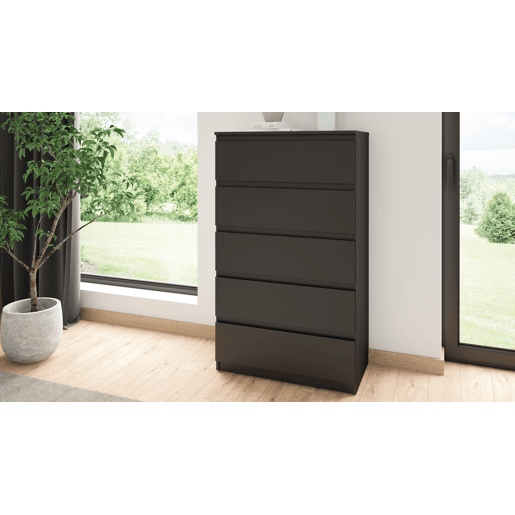 Sinfonier OSLO 75cm com 5 gavetas preto
