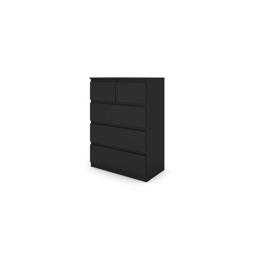 Cómoda OSLO com 5 gavetas cor preto Cómoda OSLO com 5 gavetas cor preto