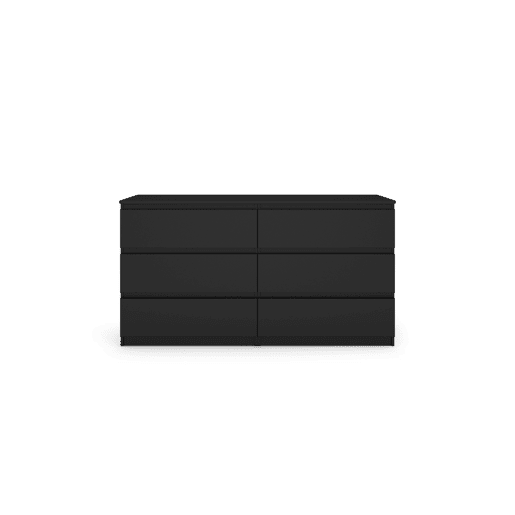 Cómoda dupla OSLO com 6 gavetas preto
