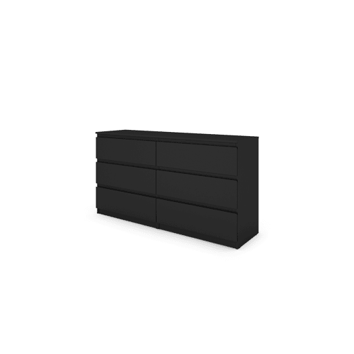 Cómoda dupla OSLO com 6 gavetas preto