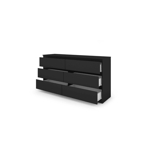 Cómoda dupla OSLO com 6 gavetas preto