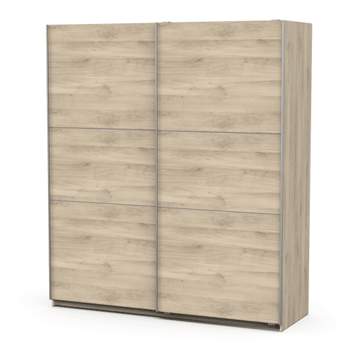 Roupeiro GHOST II 178x203cm com 2 portas de correr carvalho