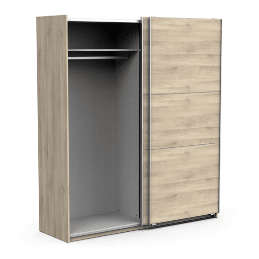 Roupeiro GHOST II 178x203cm com 2 portas de correr carvalho