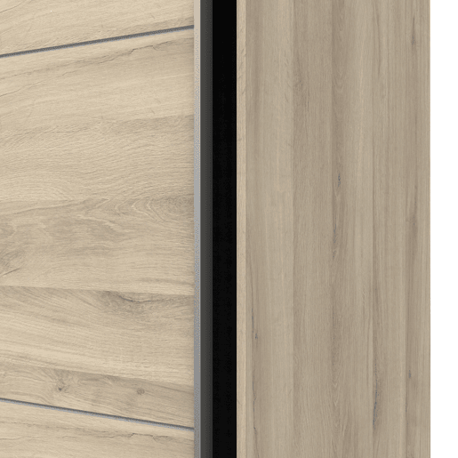 Roupeiro GHOST II 178x203cm com 2 portas de correr carvalho