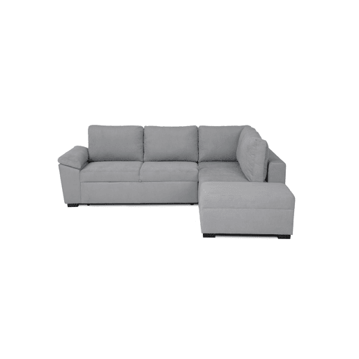 Sofá de canto reversível com cama HURLEY cor cinza claro