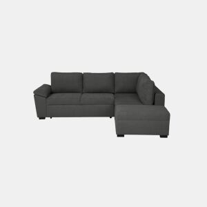 Sofá de canto reversível com cama HURLEY cor cinza escuro