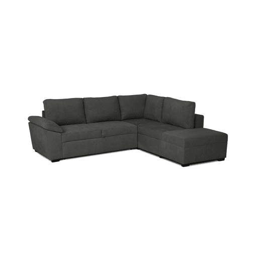 Sofá de canto reversível com cama HURLEY cor cinza escuro Sofá de canto reversível com cama HURLEY cor cinza escuro
