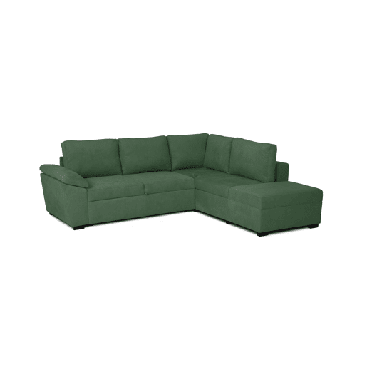 Sofá de canto reversível com cama HURLEY cor verde Sofá de canto reversível com cama HURLEY cor verde