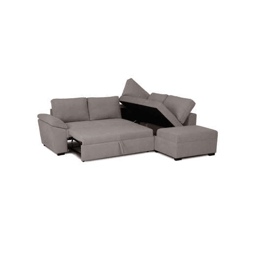 Sofá de canto reversível com cama HURLEY cor vison Sofá de canto reversível com cama HURLEY cor vison
