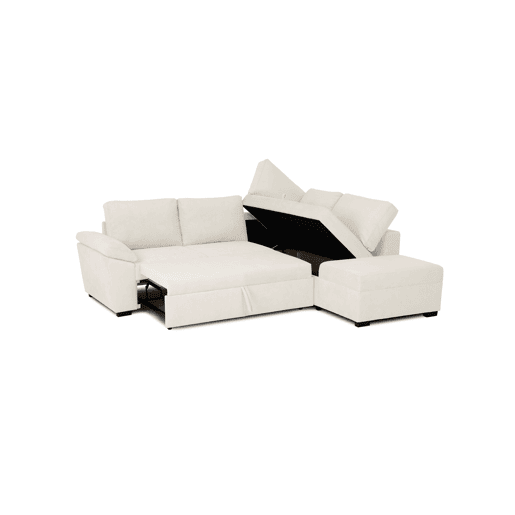 Sofá de canto reversível com cama HURLEY cor bege