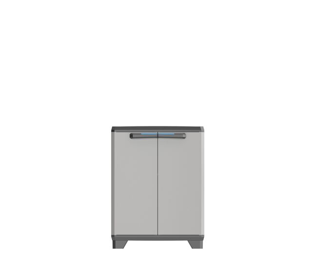 Armario resina linear bajo 68x90x39cm negro gris