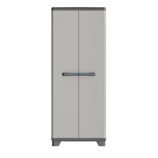 Armário resina multiusos LINEAR 68x173x39cm preto e cinza