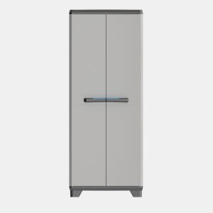Armário resina multiusos LINEAR 68x173x39cm preto e cinza