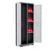 Armario resina LINEAR escobero 68x173x39cm negro gris Armario resina LINEAR escobero 68x173x39cm negro gris Negro/ Gris