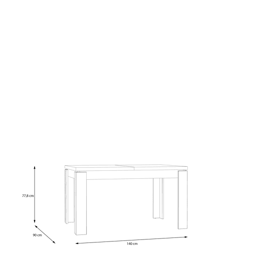 Mesa de jantar extensível VERONA 140cm