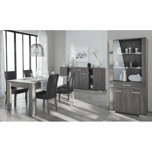 Conjunto de 2 cadeiras NAMUR cinza escuro