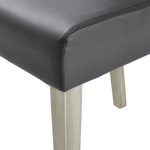 Conjunto de 2 cadeiras NAMUR cinza escuro