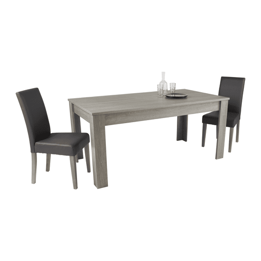 Conjunto de 2 cadeiras NAMUR cinza escuro