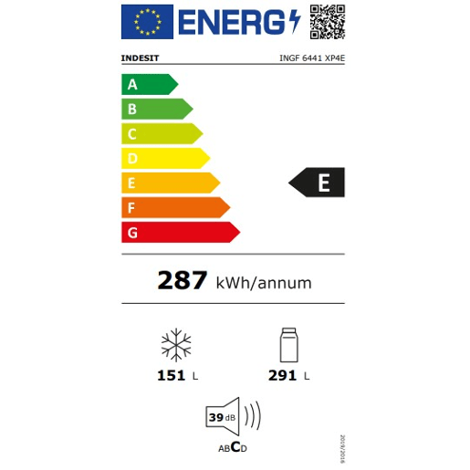 Side by side INDESIT INGF 6441 XP4E 442 litros No Frost Side by side INDESIT INGF 6441 XP4E 442 litros No Frost