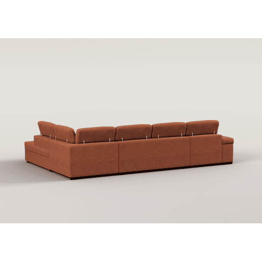 Sofá de canto em U STEWART XXL cor terracota