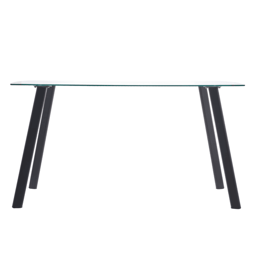 Mesa de jantar retangular em vidro Atlas