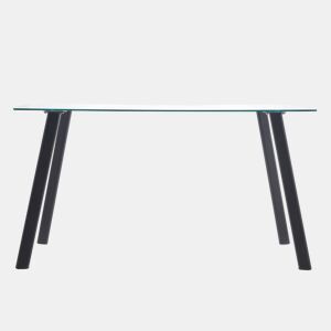 Mesa de jantar retangular em vidro Atlas