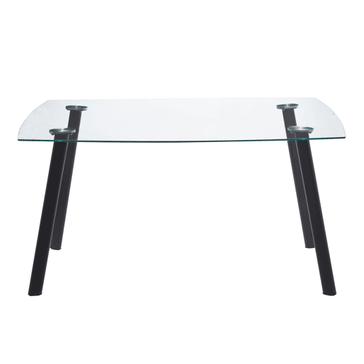 Mesa de jantar retangular em vidro Atlas