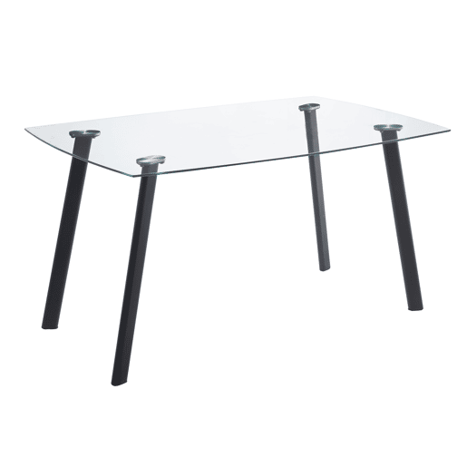 Mesa de jantar retangular em vidro Atlas