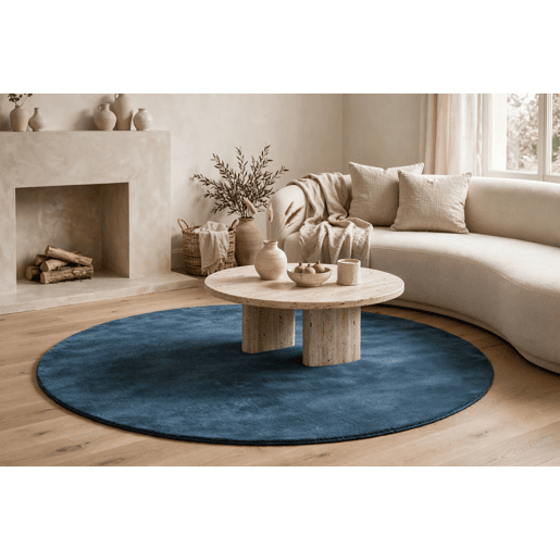 Tapete redondo VEGAS diâmetro 120cm cor azul