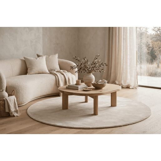 Tapete redondo VEGAS diâmetro 120cm cor cor marfim Tapete redondo VEGAS diâmetro 120cm cor cor marfim