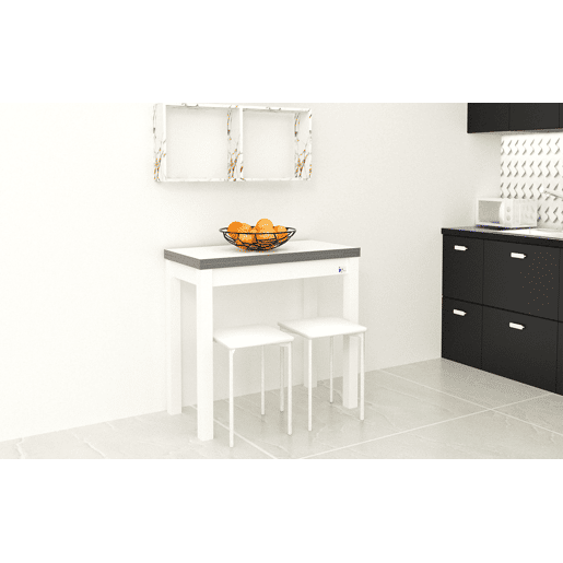 Mesa de cozinha extensível B-BOOK 80x4080cm branca