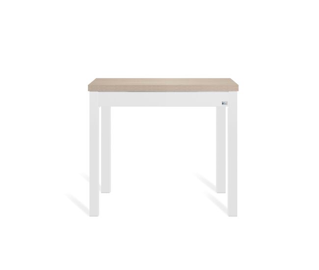 Mesa de cocina extensible libro b-book 80x40 - 80cm roble y blanco