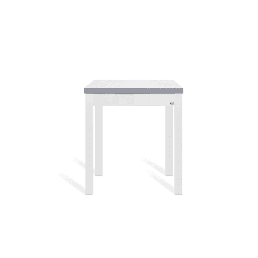 Mesa de cozinha extensível B-BOOK 65130x65cm branca e cinza