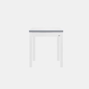 Mesa de cozinha extensível B-BOOK 65130x65cm branca e cinza
