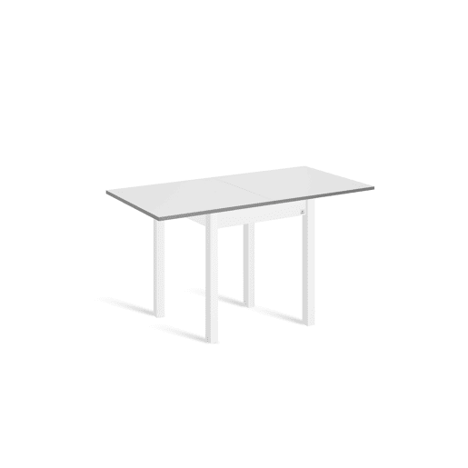 Mesa de cozinha extensível B-BOOK 65130x65cm branca e cinza
