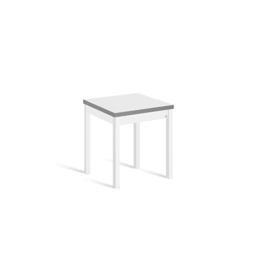 Mesa de cozinha extensível B-BOOK 65130x65cm branca e cinza