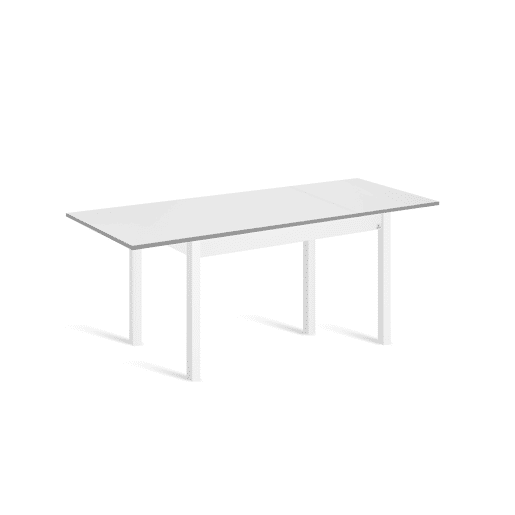 Mesa de cozinha extensível B-EXTENS 110160x70cm branca e cinza