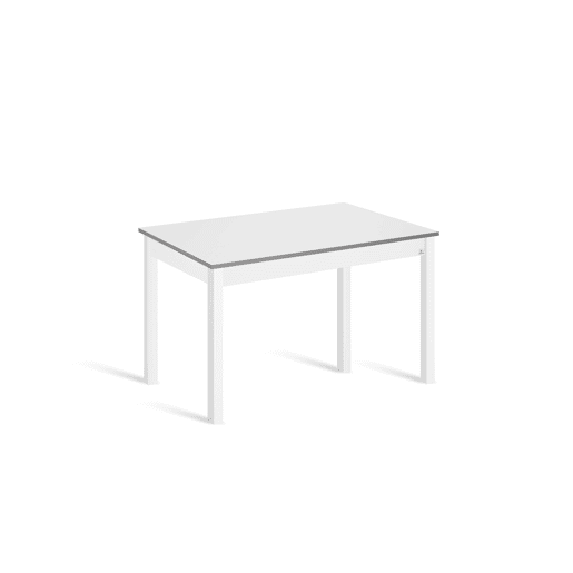 Mesa de cozinha extensível B-EXTENS 110160x70cm branca e cinza