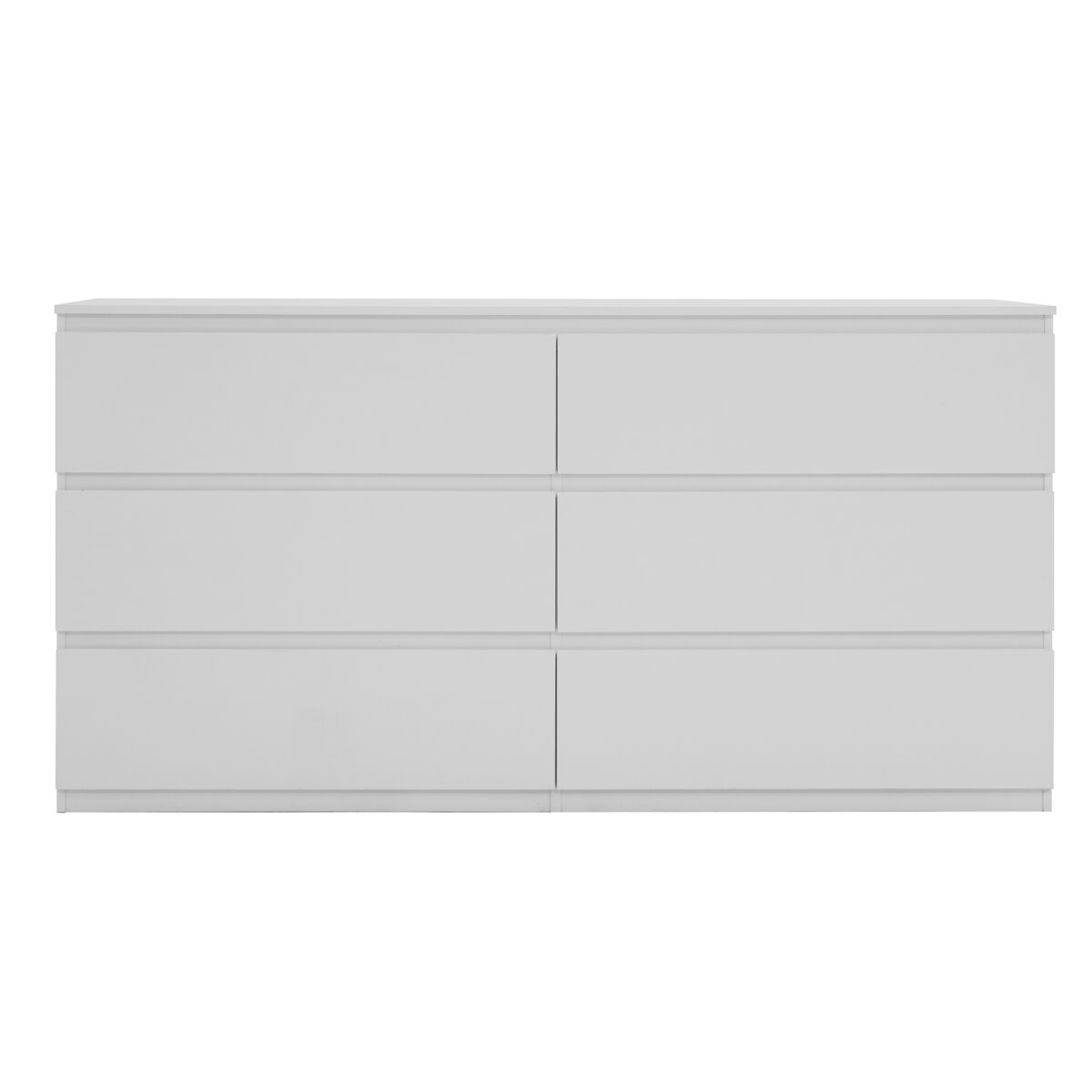 Cómoda doble nevada iii con 6 cajones color blanco