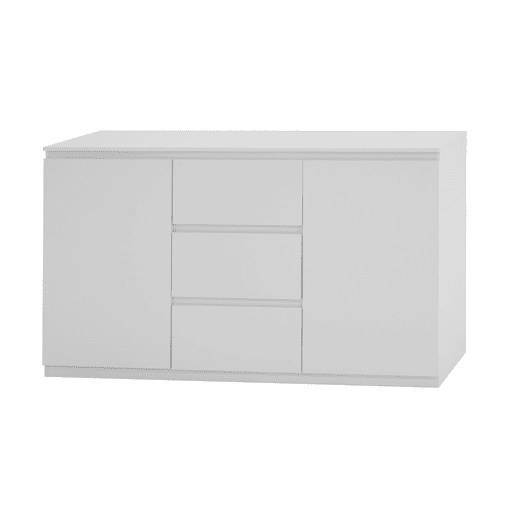 Aparador NEVADA III com 2 portas e 3 gavetas cor branco