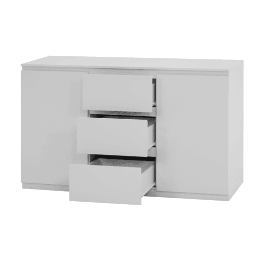 Aparador NEVADA III com 2 portas e 3 gavetas cor branco