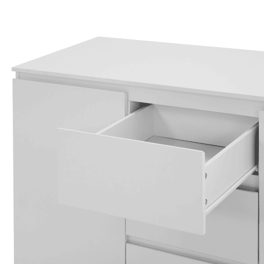 Aparador NEVADA III com 2 portas e 3 gavetas cor branco