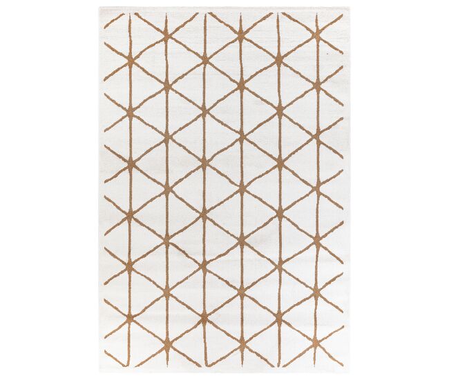 Alfombra poliéster rombos 80x150cm