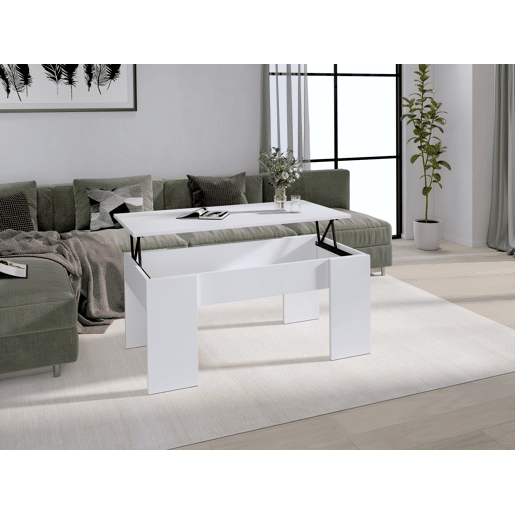 Mesa de centro elevável LOW cor branco Mesa de centro elevável LOW cor branco