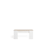 Mesa de centro elevável LOW cor branco e madeira