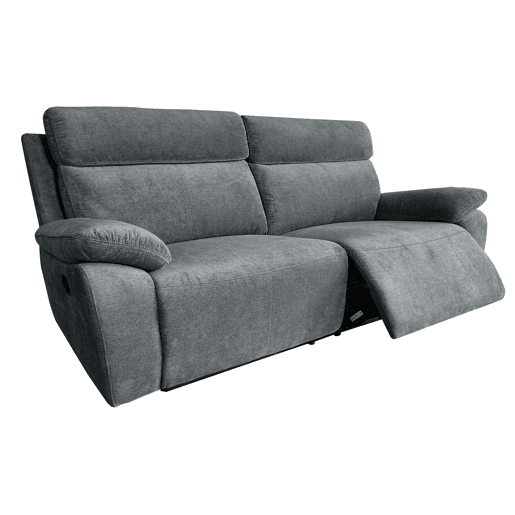 Sofá 3 lugares e 2 assentos relax manual GRANT cor cinza