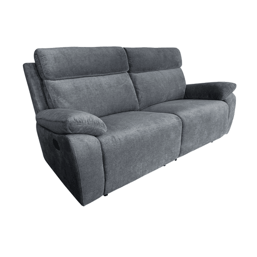 Sofá 3 lugares e 2 assentos relax manual GRANT cor cinza