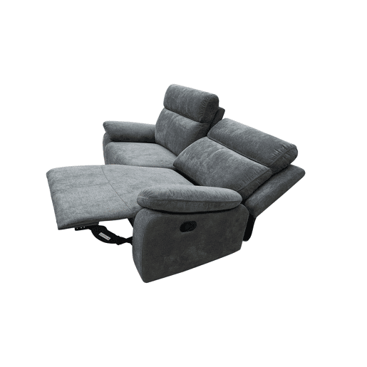 Sofá 3 lugares e 2 assentos relax manual GRANT cor cinza